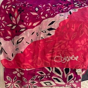 Vintage Diane Von Furstenberg Silk Scarf / shawl